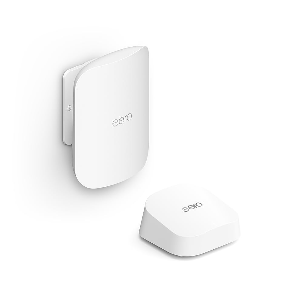 Amazon eero 7 (1-pack) with Amazon eero Outdoor 7 (1-pack) mesh wifi system