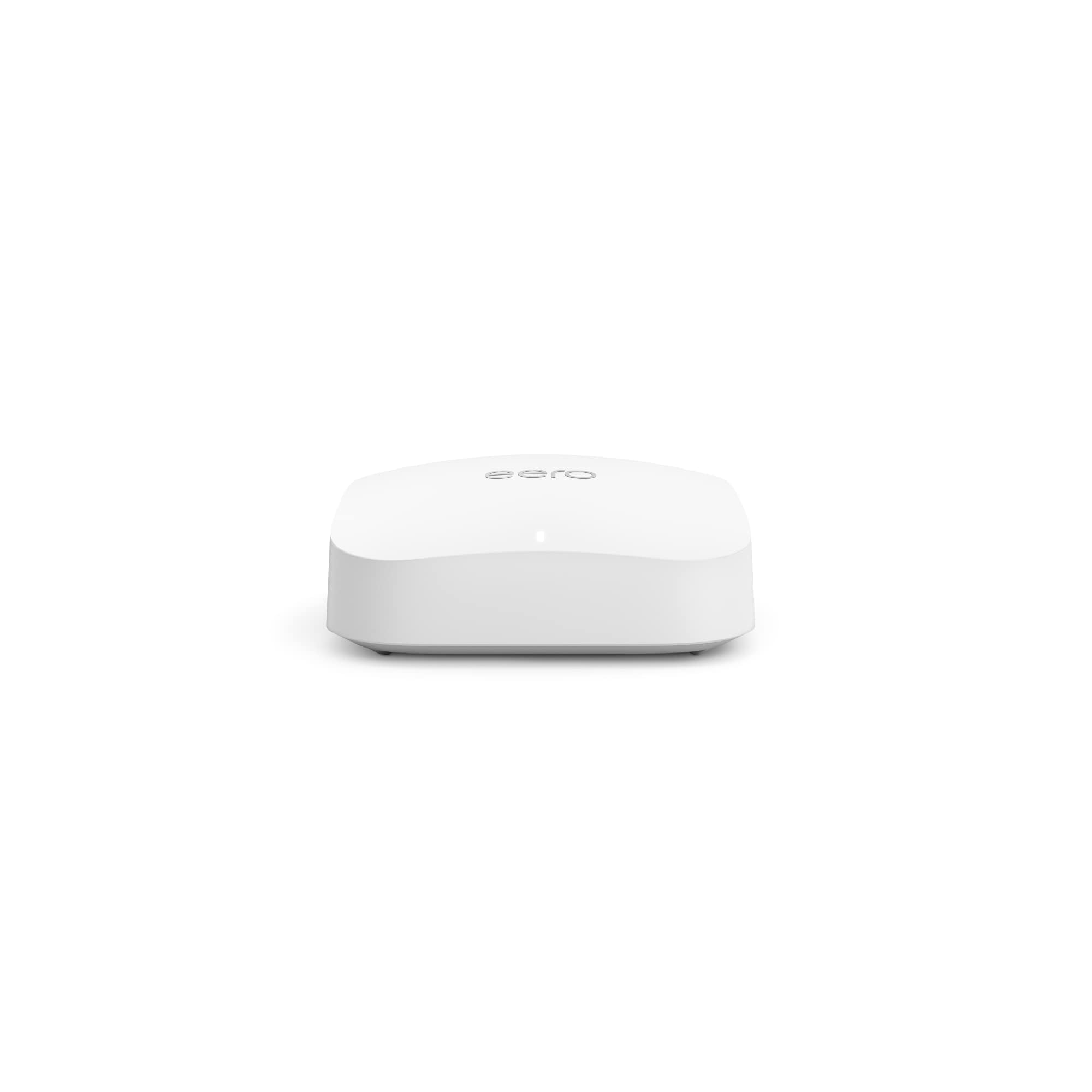 Amazon eero Pro 6E mesh wifi router with 1 month free eero Plus (auto-renews) - Coverage up to 2,000 sq. ft., Connect 100+ devices, 1-pack