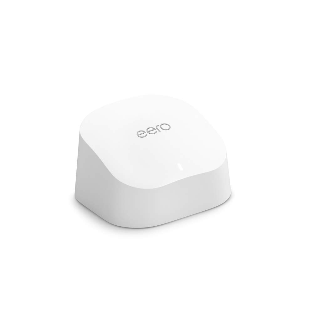 Amazon eero 6 mesh wifi extender with 1-month free eero Plus (auto-renews) - Add up to 1,500 sq. ft. of Wi-Fi 6 coverage to your existing eero mesh wifi network